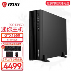 微星（MSI） PRO DP130 mini迷你多接口主机商用办公娱乐家用小台式电脑 微型组装计算机 i5-11400F GTX1650-4G独显 定制版五：32G内存 1T固态+1T机械